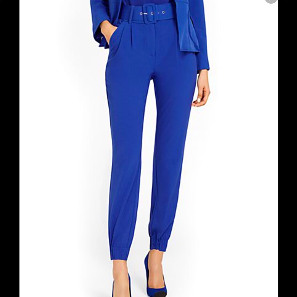 NWT New York & Company High Waisted Belted Jogger